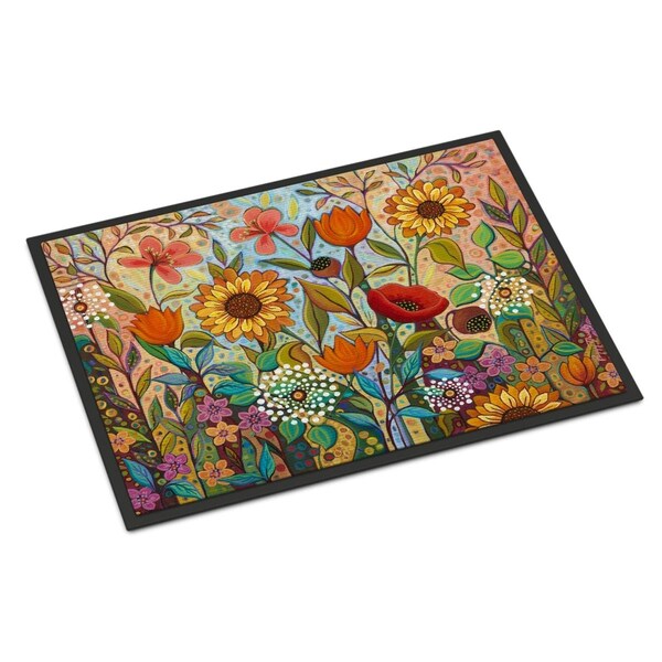 Carolines Treasures 24 x 36 in. Joy in the Morning Flowers Indoor or Outdoor Mat PPD3017JMAT - main
